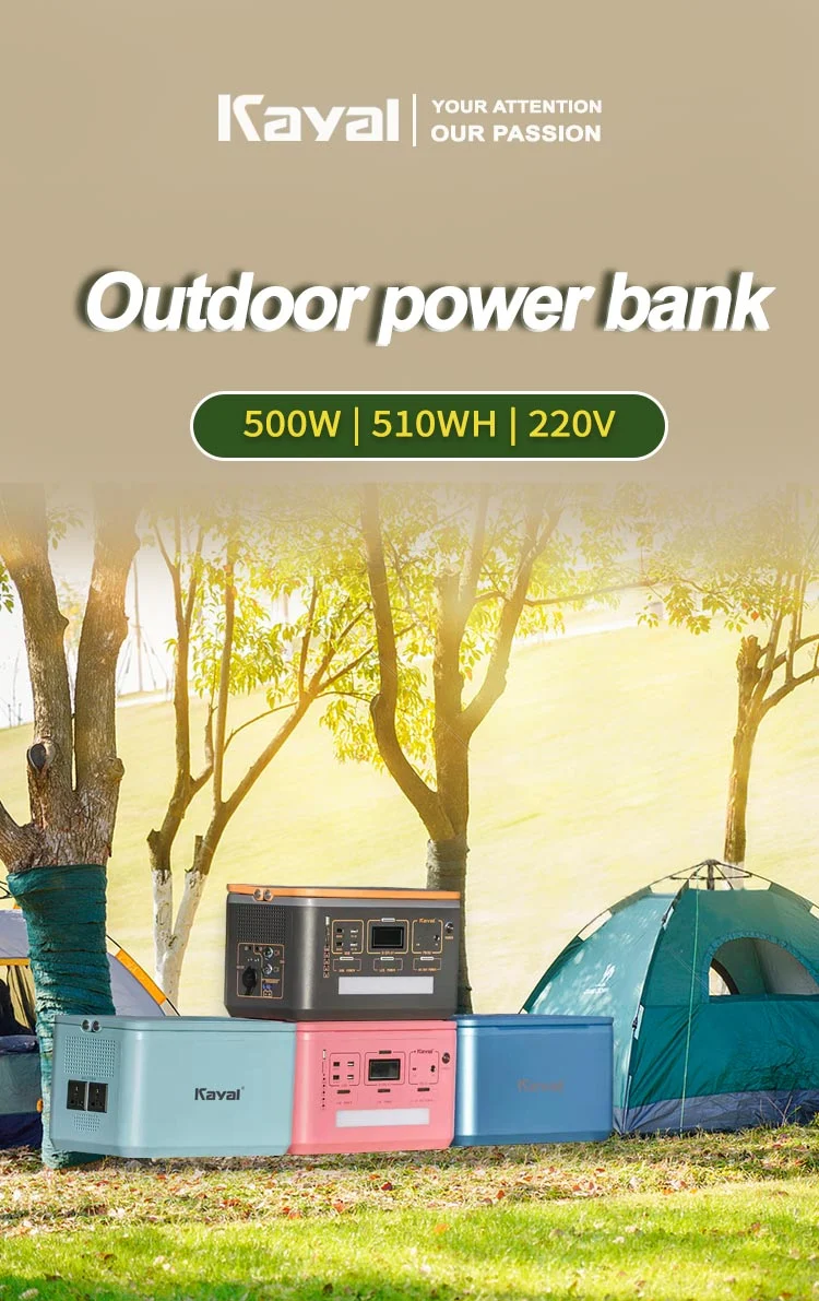 500W Solar & Home & Car Charging 5/12/24/110/230V Camping Solar Power Bank for Outdoor Picnic off Grid Solar System