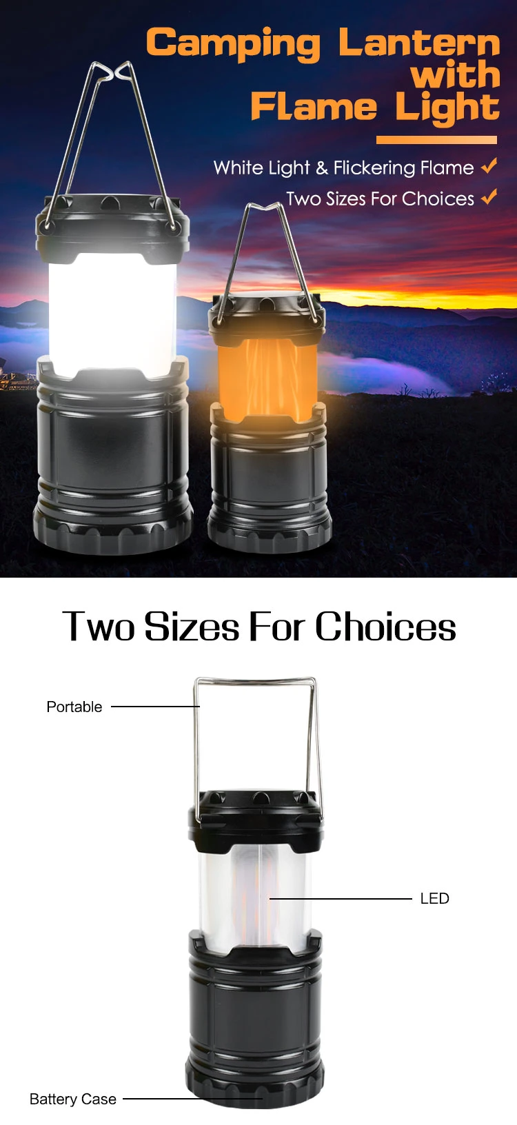 Brightenlux Outdoor 6 LED Hand Lamp Rechargeable Collapsible Solar Camping Lantern Tent Lights