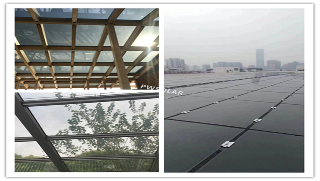 72W Standard Semi Transparent Cdte Thin Film Solar Panel, BIPV Solar Module